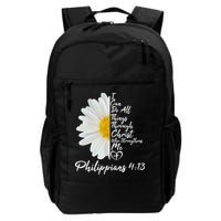 I Can Do All Things Through Christ Who Strengthens Me Philippian 4 13 Flower Backpack