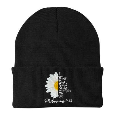I Can Do All Things Through Christ Who Strengthens Me Philippian 4 13 Flower Beanie