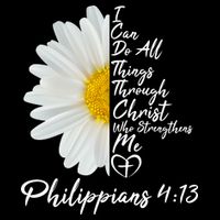 I Can Do All Things Through Christ Who Strengthens Me Philippian 4 13 Flower 16 in Basic Backpack