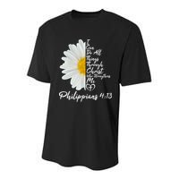 I Can Do All Things Through Christ Who Strengthens Me Philippian 4 13 Flower Youth Performance Sprint T-Shirt