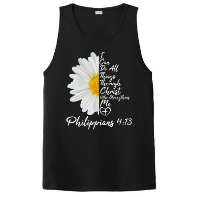 I Can Do All Things Through Christ Who Strengthens Me Philippian 4 13 Flower PosiCharge Competitor Tank