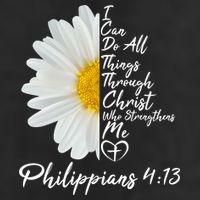 I Can Do All Things Through Christ Who Strengthens Me Philippian 4 13 Flower Trucker Hat