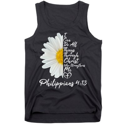I Can Do All Things Through Christ Who Strengthens Me Philippian 4 13 Flower Tank Top