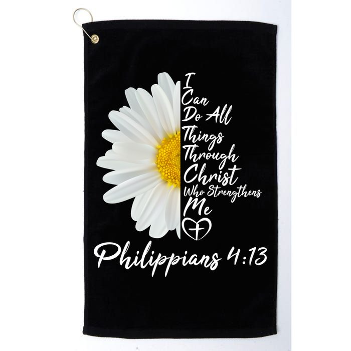 I Can Do All Things Through Christ Who Strengthens Me Philippian 4 13 Flower Golf Towel