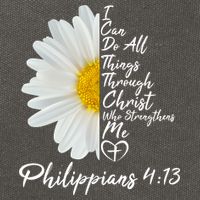 I Can Do All Things Through Christ Who Strengthens Me Philippian 4 13 Flower Cotton Canvas Backpack