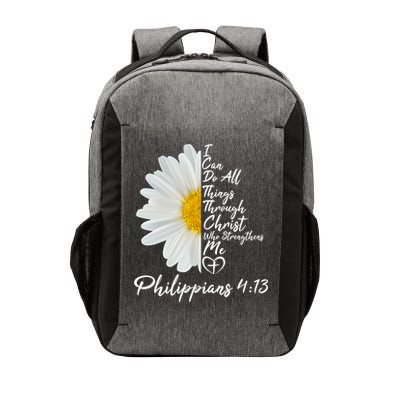 I Can Do All Things Through Christ Who Strengthens Me Philippian 4 13 Flower Vector Backpack