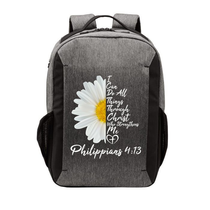 I Can Do All Things Through Christ Who Strengthens Me Philippian 4 13 Flower Vector Backpack