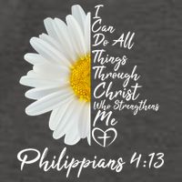 I Can Do All Things Through Christ Who Strengthens Me Philippian 4 13 Flower Vector Backpack