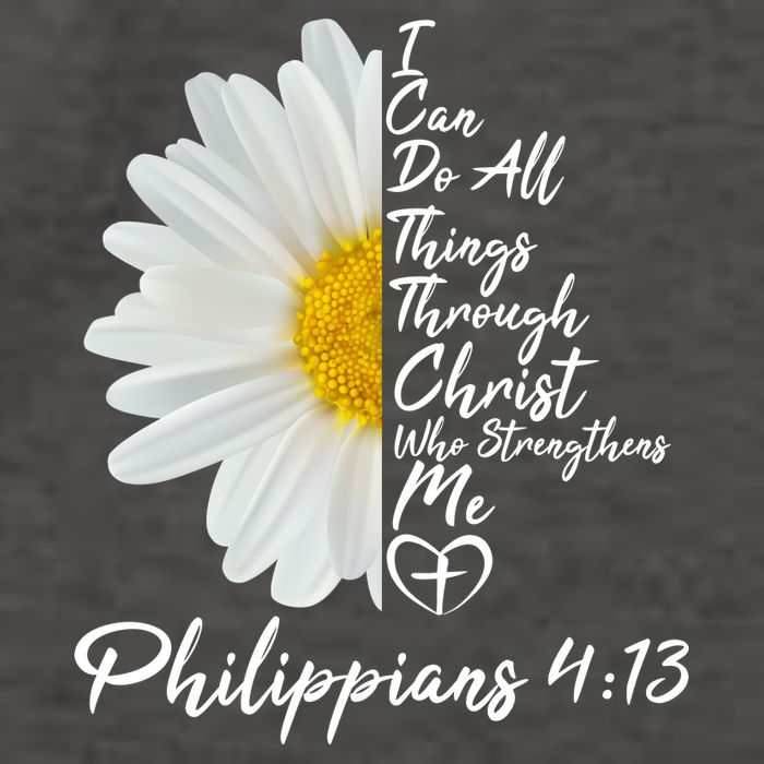 I Can Do All Things Through Christ Who Strengthens Me Philippian 4 13 Flower Vector Backpack