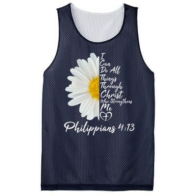 I Can Do All Things Through Christ Who Strengthens Me Philippian 4 13 Flower Mesh Reversible Basketball Jersey Tank