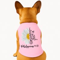 I Can Do All Things Through Christ Who Strengthens Me Philippian 4 13 Flower Doggie Tank