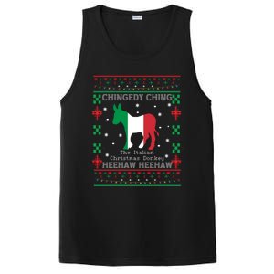 Italian Christmas Donkey Italy Ugly Christmas Xmas Gift PosiCharge Competitor Tank