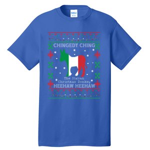 Italian Christmas Donkey Italy Ugly Christmas Xmas Gift Tall T-Shirt