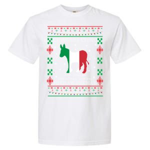 Italian Christmas Donkey Italy Ugly Christmas Xmas Gift Garment-Dyed Heavyweight T-Shirt