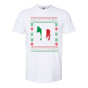 Italian Christmas Donkey Italy Ugly Christmas Xmas Gift Softstyle CVC T-Shirt