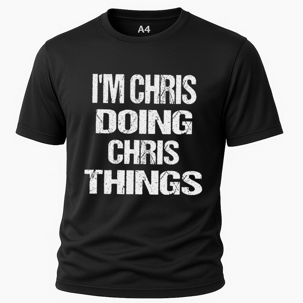 IM Chris Doing Chris Things Personalized First Name Gift Cooling Performance Crew T-Shirt