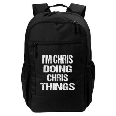 IM Chris Doing Chris Things Personalized First Name Gift Daily Commute Backpack