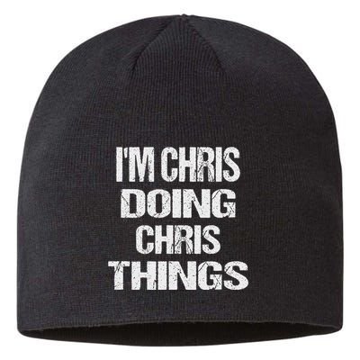 IM Chris Doing Chris Things Personalized First Name Gift Sustainable Beanie