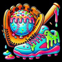 Ice Cream Drip Baseball Stuff Baseball Drip For Graphic City Backpack