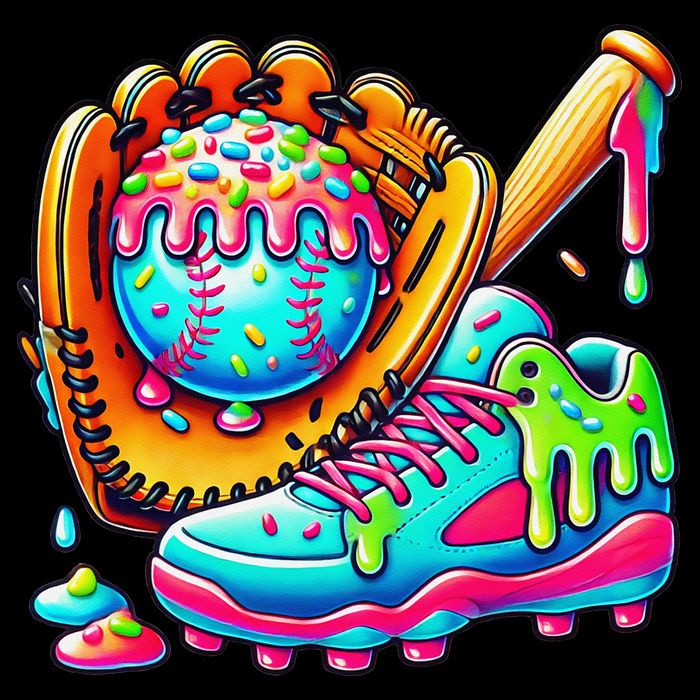 Ice Cream Drip Baseball Stuff Baseball Drip For Graphic City Backpack