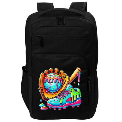 Ice Cream Drip Baseball Stuff Baseball Drip For Graphic Impact Tech Backpack
