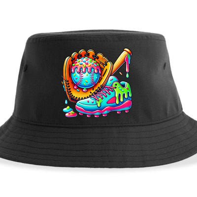 Ice Cream Drip Baseball Stuff Baseball Drip For Graphic Sustainable Bucket Hat