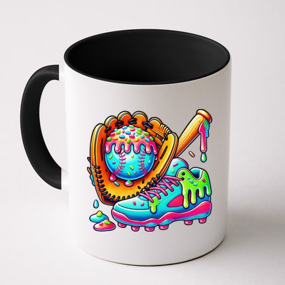 Ice Cream Drip Baseball Stuff Baseball Drip For Graphic Mug