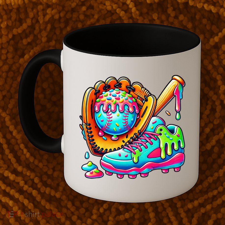 Ice Cream Drip Baseball Stuff Baseball Drip For Graphic Mug