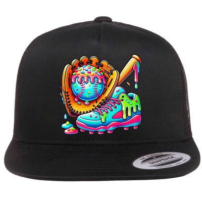 Ice Cream Drip Baseball Stuff Baseball Drip For Graphic Flatbill Hat