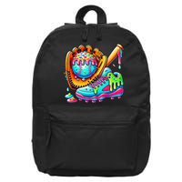 Ice Cream Drip Baseball Stuff Baseball Drip For Graphic 16 in Basic Backpack