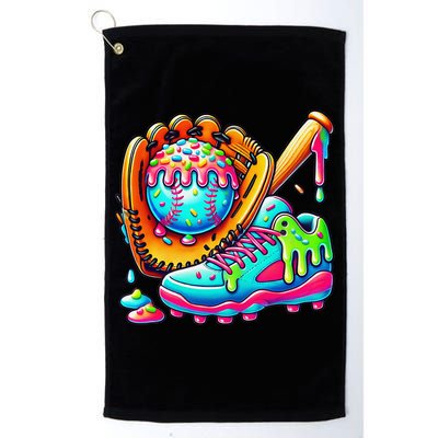 Ice Cream Drip Baseball Stuff Baseball Drip For Graphic Golf Towel