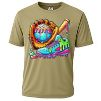 Ice Cream Drip Baseball Stuff Baseball Drip For Graphic Cooling Performance Crew T-Shirt