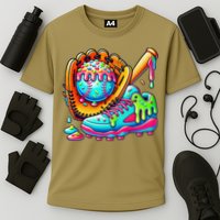 Ice Cream Drip Baseball Stuff Baseball Drip For Graphic Cooling Performance Crew T-Shirt