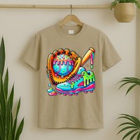 Ice Cream Drip Baseball Stuff Baseball Drip For Graphic T-Shirt