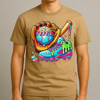Ice Cream Drip Baseball Stuff Baseball Drip For Graphic T-Shirt
