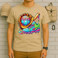 Ice Cream Drip Baseball Stuff Baseball Drip For Graphic T-Shirt