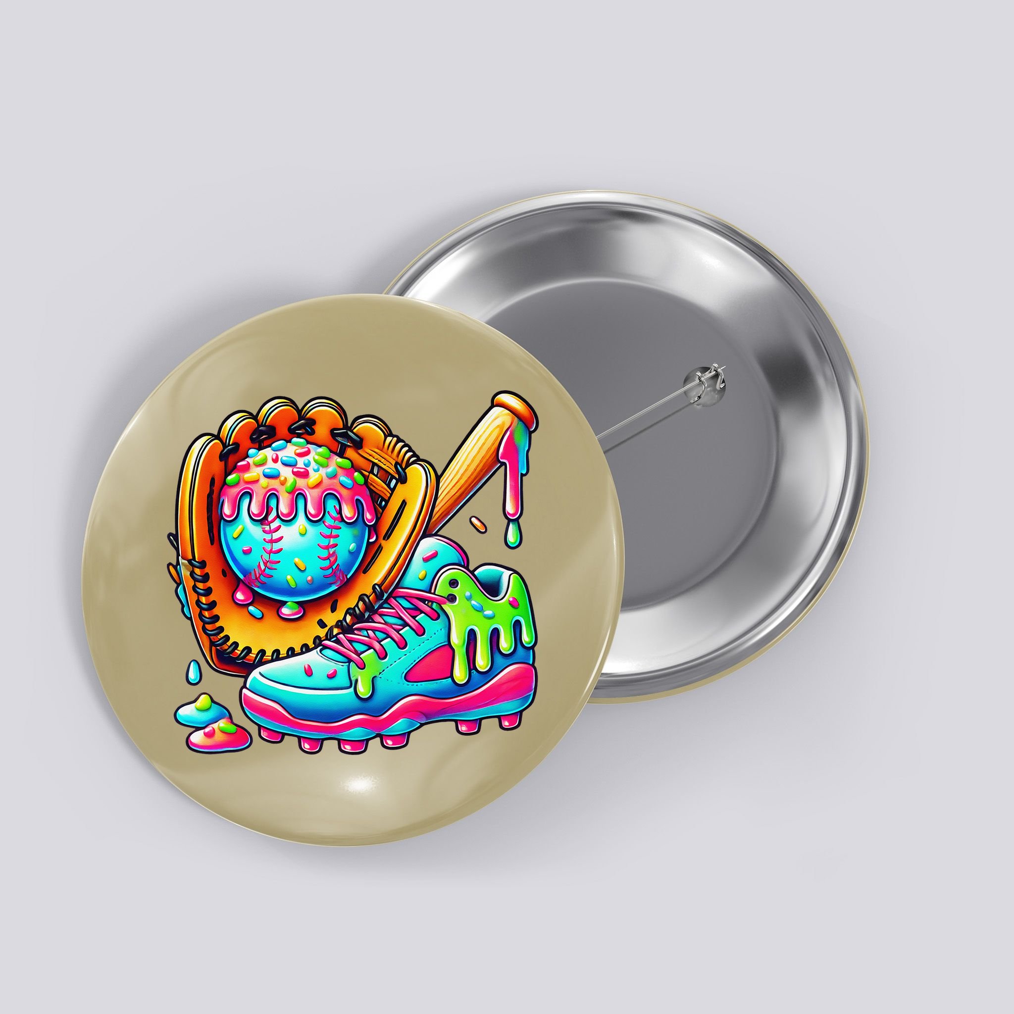 Ice Cream Drip Baseball Stuff Baseball Drip For Graphic Button