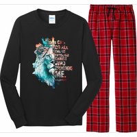 I Can Do All Things Through Christ Lion Faith Christian Long Sleeve Pajama Set