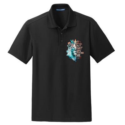 I Can Do All Things Through Christ Lion Faith Christian Dry Zone Grid Polo