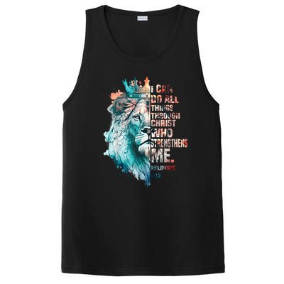 I Can Do All Things Through Christ Lion Faith Christian PosiCharge Competitor Tank