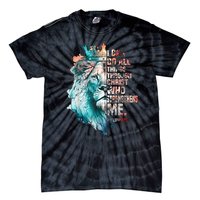 I Can Do All Things Through Christ Lion Faith Christian Tie-Dye T-Shirt