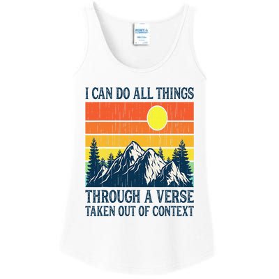 I can do all things through a verse taken out of context Ladies Essential Tank