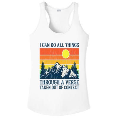 I can do all things through a verse taken out of context Ladies PosiCharge Competitor Racerback Tank