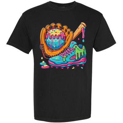 Ice Cream Drip Baseball Stuff Baseball Drip For Garment-Dyed Heavyweight T-Shirt