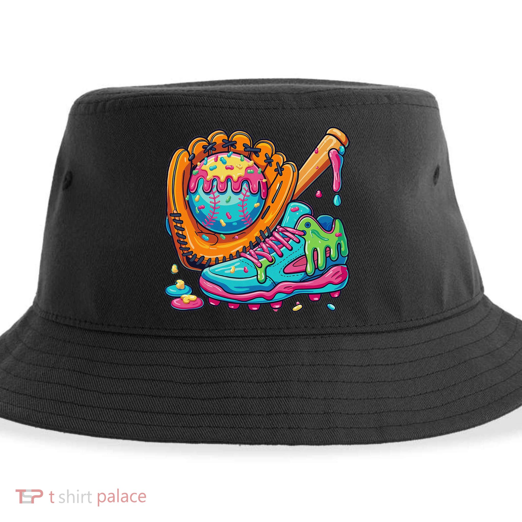 Ice Cream Drip Baseball Stuff Baseball Drip For Sustainable Bucket Hat