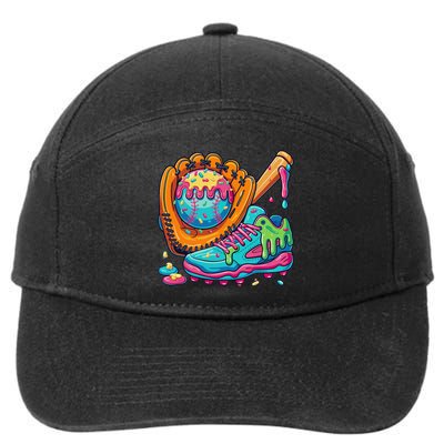 Ice Cream Drip Baseball Stuff Baseball Drip For 7-Panel Snapback Hat