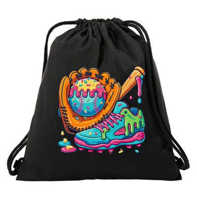 Ice Cream Drip Baseball Stuff Baseball Drip For Drawstring Bag