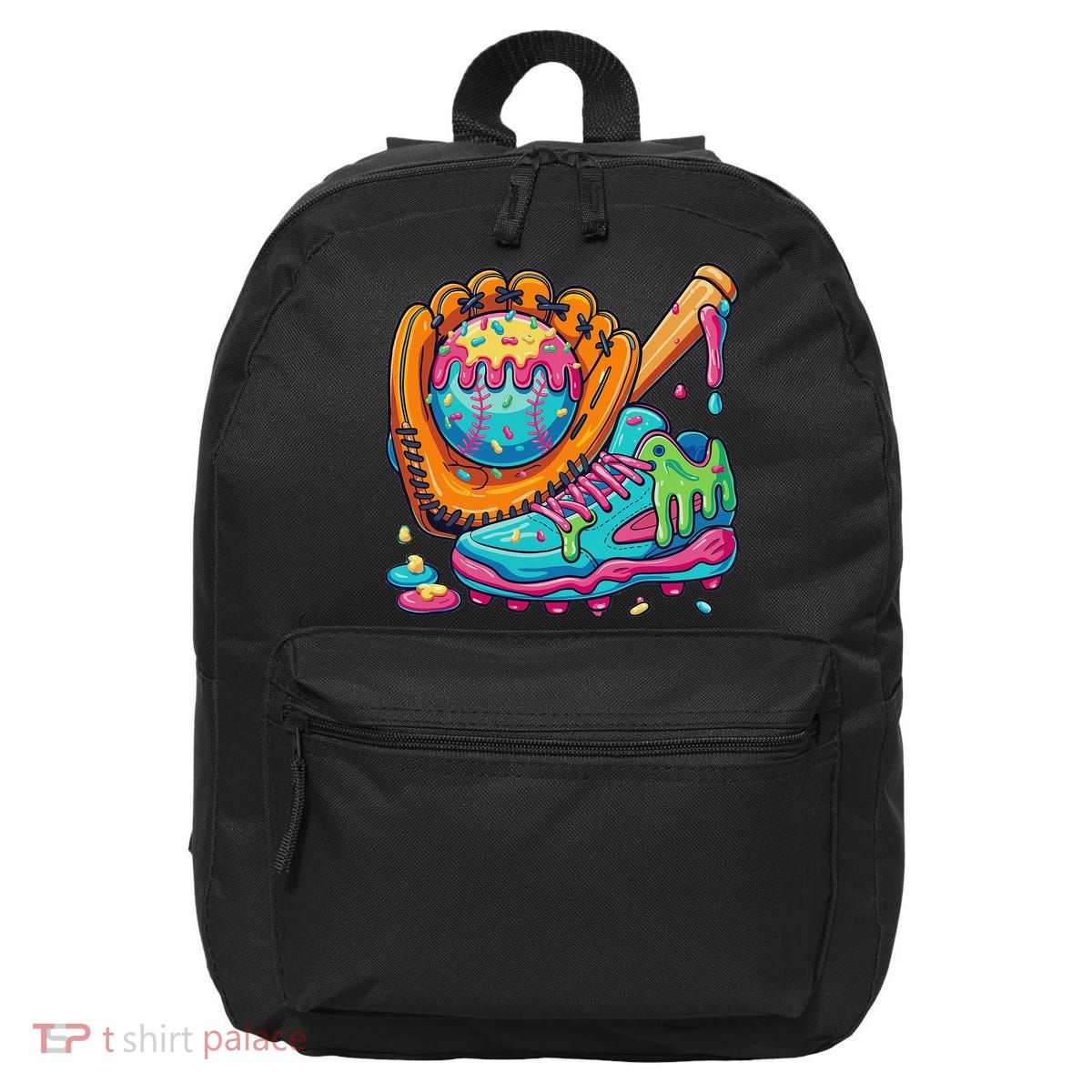 Ice Cream Drip Baseball Stuff Baseball Drip For 16 in Basic Backpack