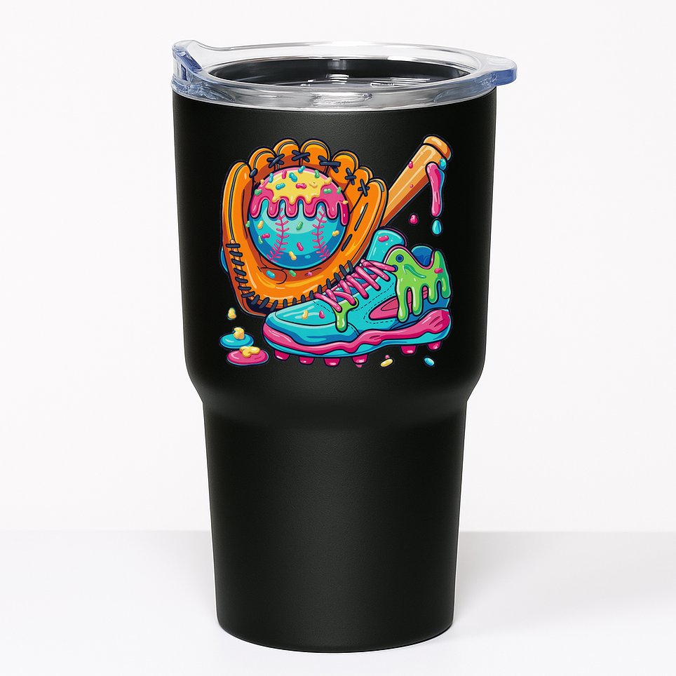 Ice Cream Drip Baseball Stuff Baseball Drip For Tumbler