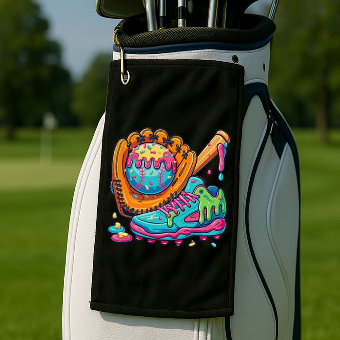 Ice Cream Drip Baseball Stuff Baseball Drip For Golf Towel